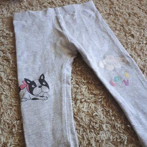 2/$10 new leggings gray baby girl size 12-18M